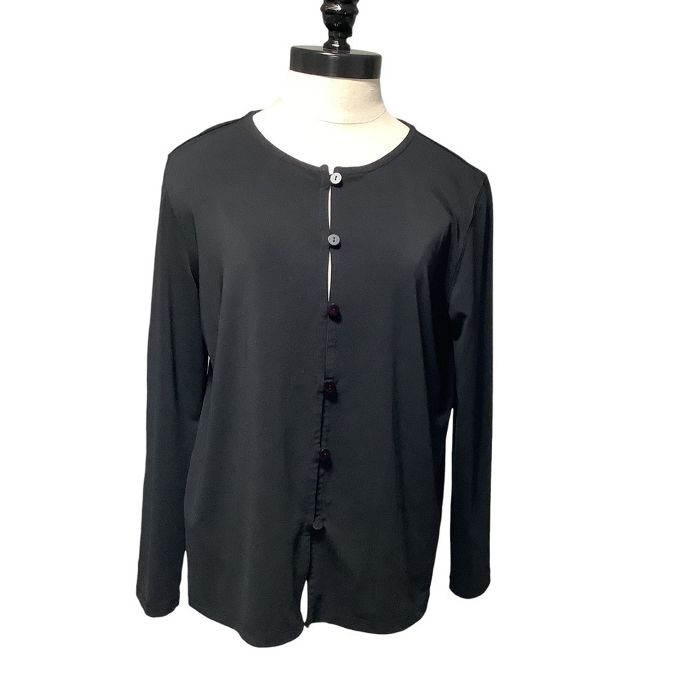 LIZ & CO -‎ LIZ CLAIBORNE Black Button Down Cardigan - Size